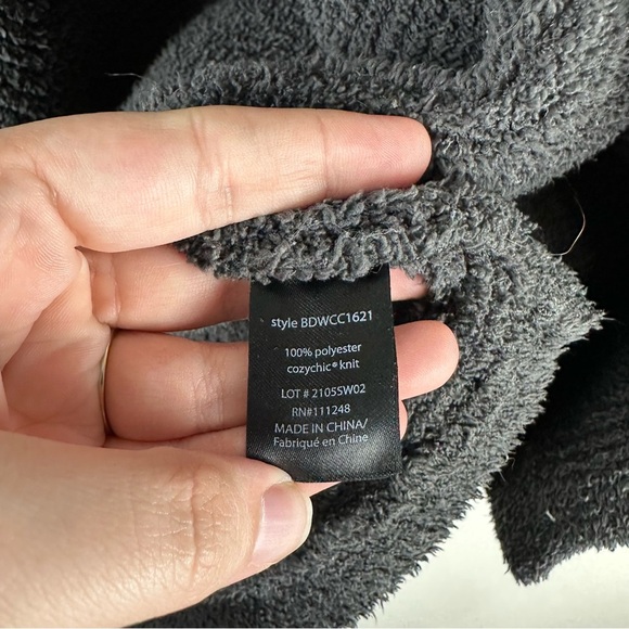 Barefoot Dreams Cozy Chic Cozychic Dark Gray Ribbed Cardi Size Small Medium - Picture 4 of 5